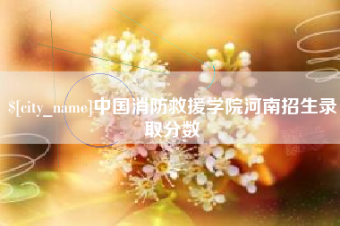 仁寿中国消防救援学院河南招生录取分数