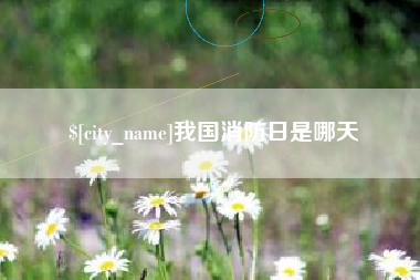 仁寿我国消防日是哪天