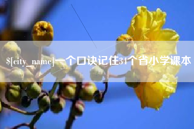 仁寿一个口诀记住34个省小学课本