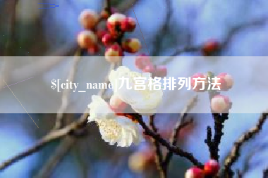 仁寿九宫格排列方法
