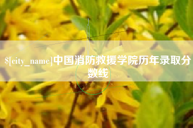 仁寿中国消防救援学院历年录取分数线