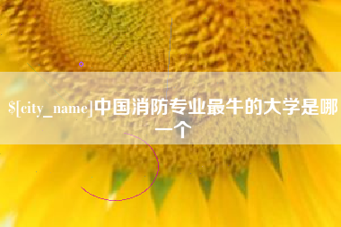 仁寿中国消防专业最牛的大学是哪一个