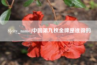 仁寿中国第九枚金牌是谁得的