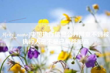 仁寿中国执行信息公开网查不到被执行人是不是已解除限高