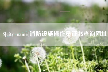 仁寿消防设施操作员证书查询网址
