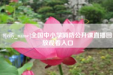 仁寿全国中小学消防公开课直播回放观看入口