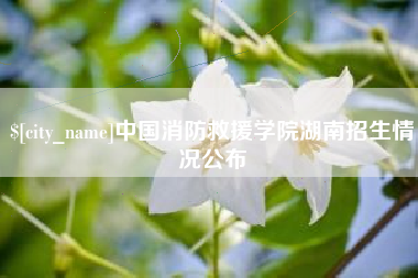 仁寿中国消防救援学院湖南招生情况公布