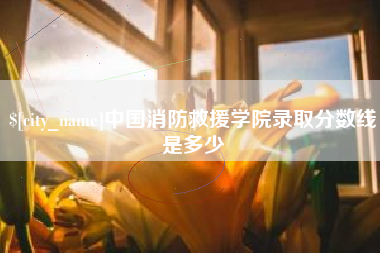 仁寿中国消防救援学院录取分数线是多少