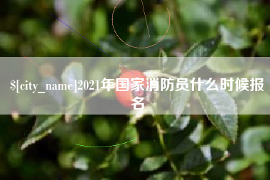 仁寿2021年国家消防员什么时候报名