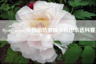 仁寿中国消防救援学院山东选科要求