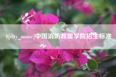 仁寿中国消防救援学院招生标准