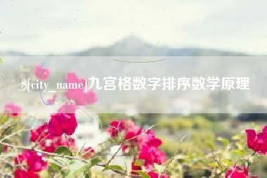 仁寿九宫格数字排序数学原理