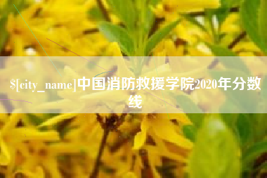 仁寿中国消防救援学院2020年分数线